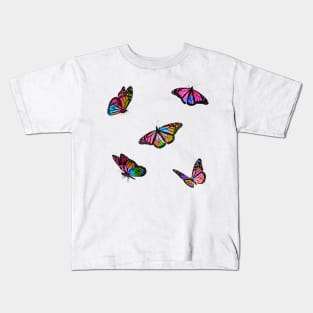 Colour Splatter Butterflies Sticker Pack Kids T-Shirt